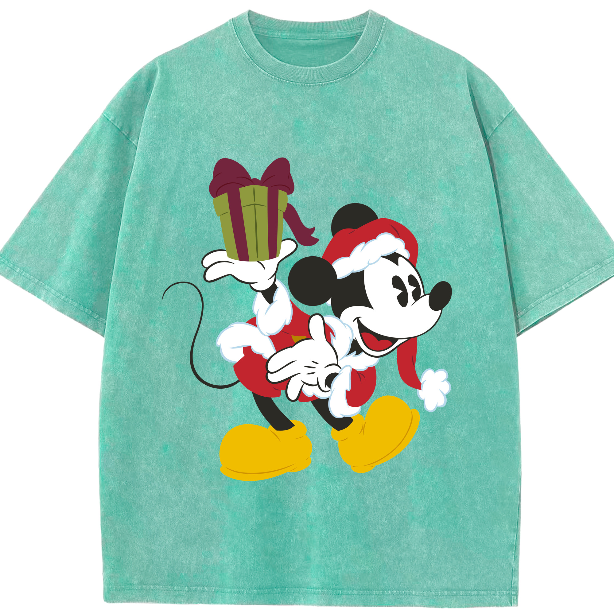 （画像用） ミッキーマウス Mickey Mouse 綿100% ヴィンテージ風 半袖Tシャツ（フロントプリント）